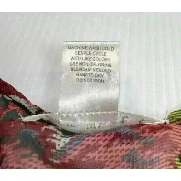 Say What Womens Small Multicolor Floral Boho Kimono Open Front Sheer 3/4 Sleeves - Picture 7 of 12